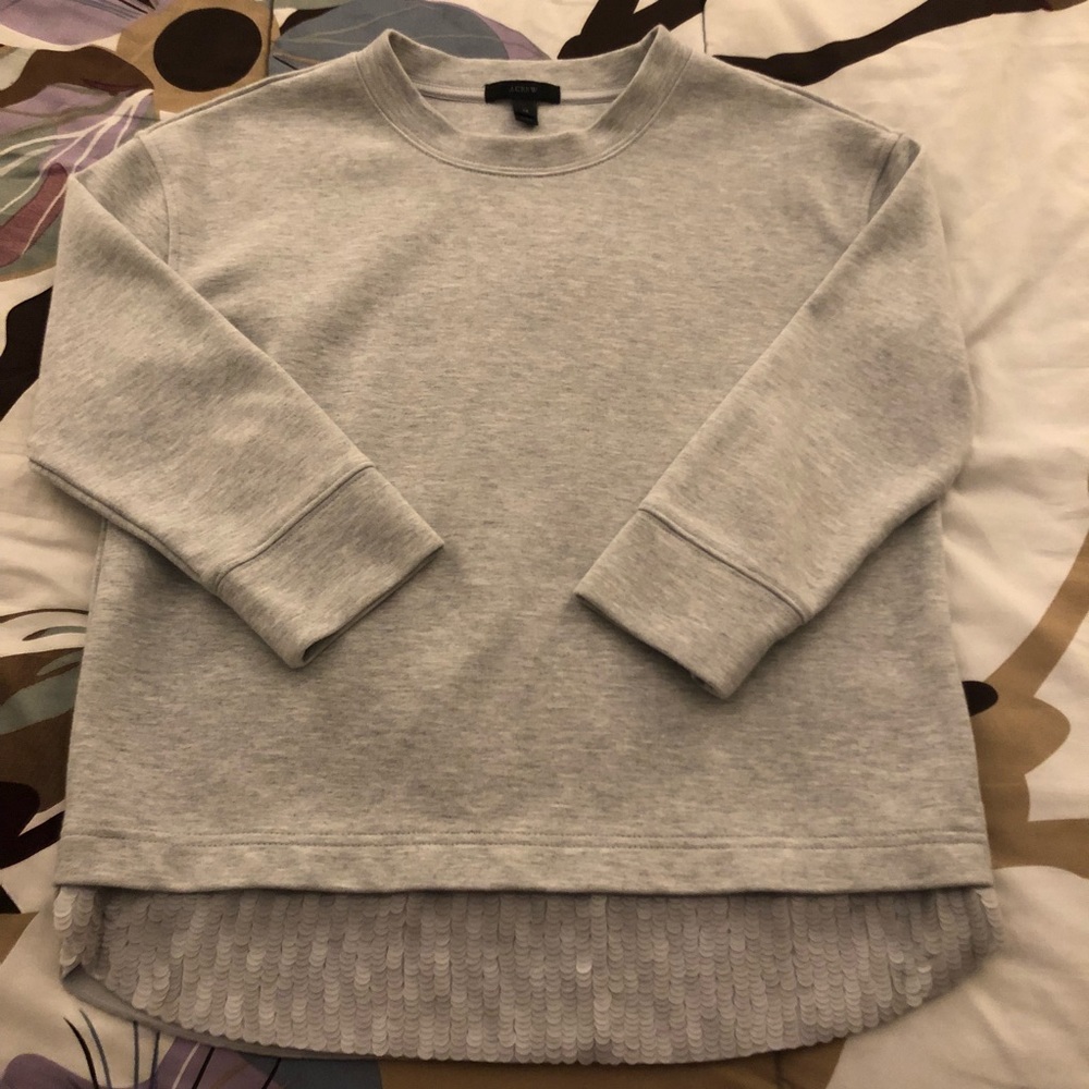 J Crew Sequined Sweatshirt